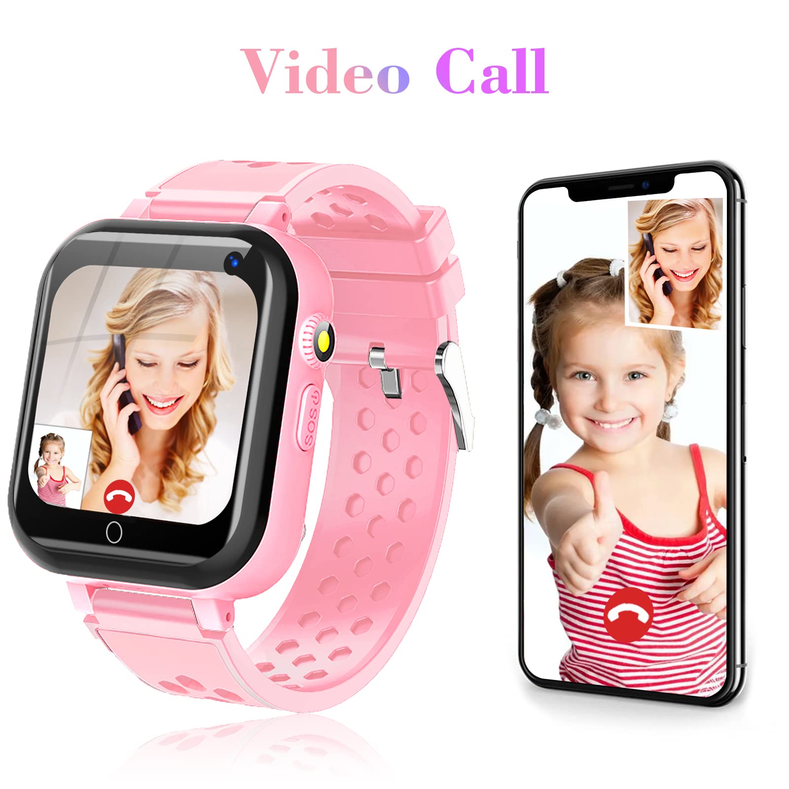 Ddioyiur Smart Watch For Kids, 4G Kids Phone Smartwatch With Gps Tracker, Wifi, Sms, Call,Voice & Video Chat,Bluetooth,Audio Rec